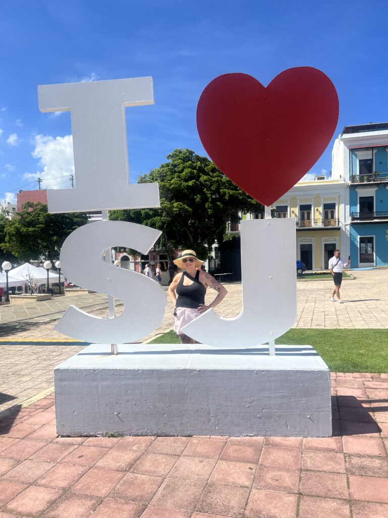 Old San Juan Puerto Rico I LOVE SJ sign